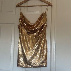 Gold Sequin Dress